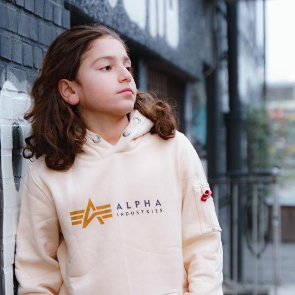 Alpha Label Hoody Kids | ALPHA INDUSTRIES